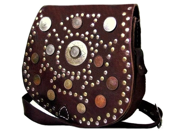 Beautiful guinine leather bag with H-buckle in front - TopU-Up
