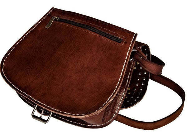 Heart Decor Crossbody Bag, Vintage Multi Pockets Shoulder Bag