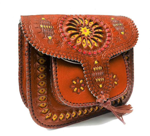Old Mexican Tooled Laced Leather Wallet
