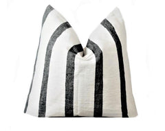 Black and White Handmade Moroccan Fabric Style Throw Pillow by Arteresting  Official