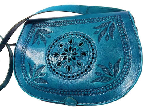 Buy LAVAWA Women's Crossbody Handbag Small Vintage, Ladies Wallet Western  Adjustable Phone Purse Clutch Turquoise Concho Embossed, Brown at Amazon.in