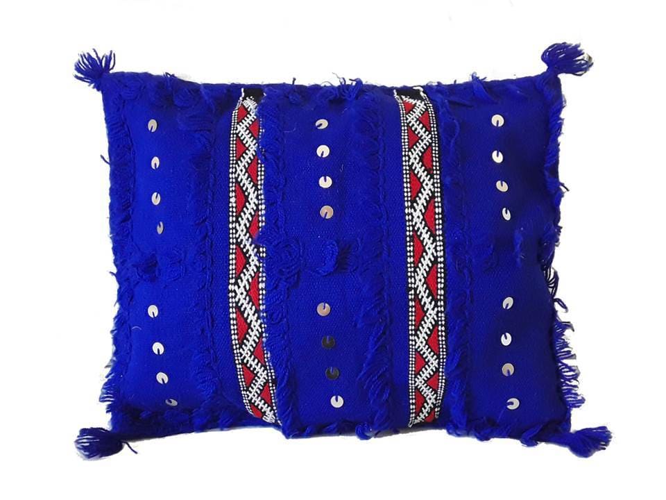 SAMI  Hand-Loomed Moroccan Wool Decorative Throw Pillow